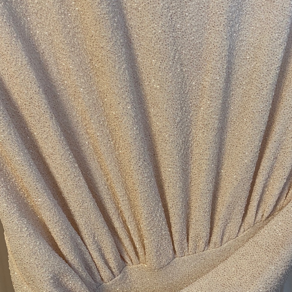 Monaco Cream Glitter Long Sleeve Body-con Dress - Picture 4 of 8